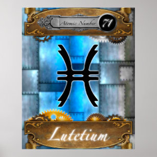 Periodic Element Lutetium Atomic Number #71 Poster