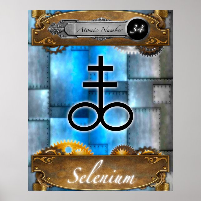 Periodic Element Selenium Atomic Number #34 Poster (Front)