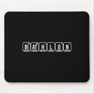 Periodic Elements Nerd Gift Funny Biathlon Lover Mouse Mat