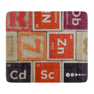Periodic Elements Zinc Science Cutting Board