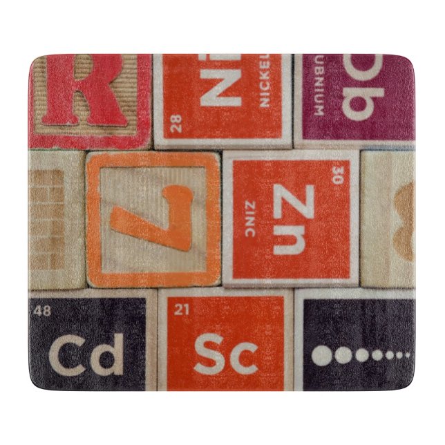 Periodic Elements Zinc Science Cutting Board (Front)