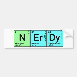 Periodic Nerd Bumper Sticker