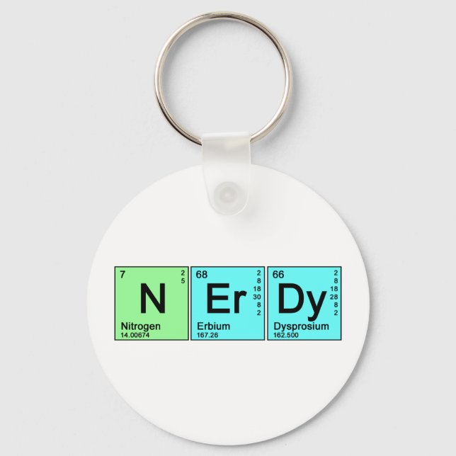 Periodic Nerd Key Ring (Front)