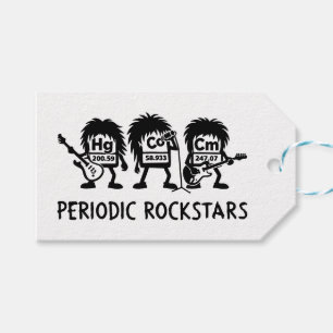 Periodic Rockstars Chemistry Humor Gift Tags