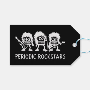 Periodic Rockstars Chemistry Humor Gift Tags