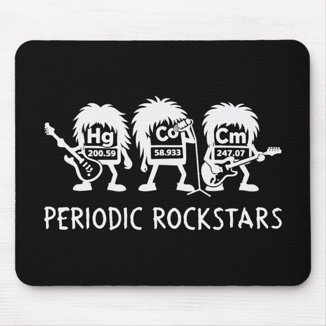 Periodic Rockstars Chemistry Humor Mouse Mat (Front)