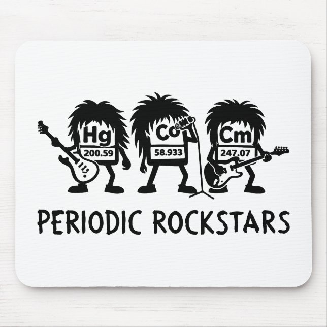Periodic Rockstars Chemistry Humor Mouse Mat (Front)