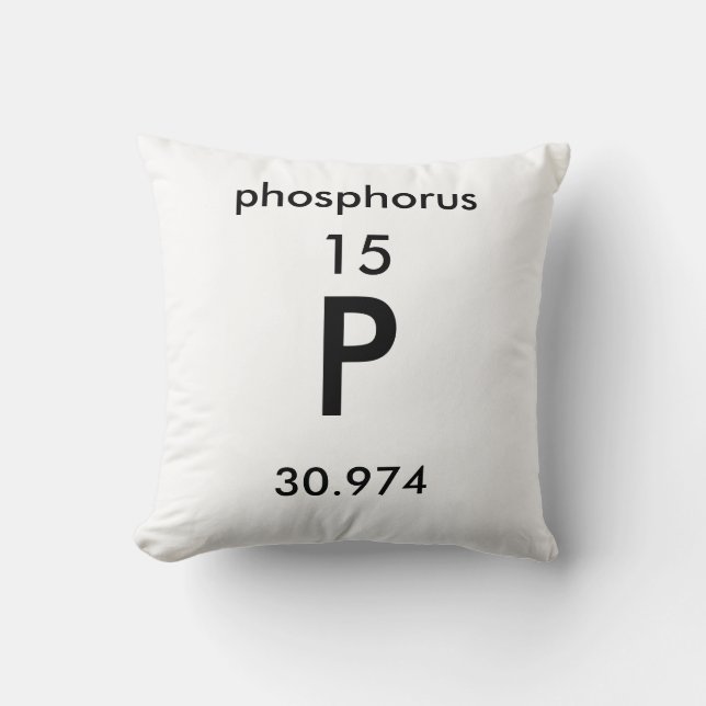 Periodic Table 15 Phosphorus Pillow (Front)