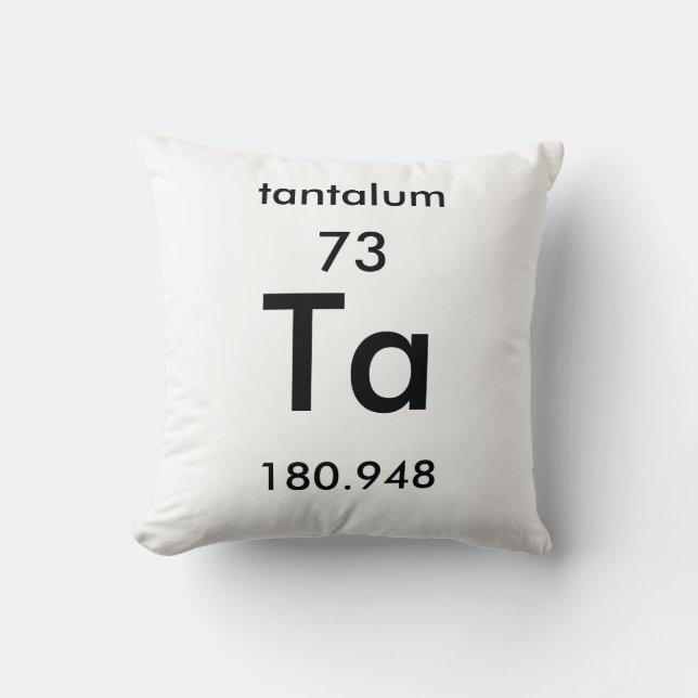 Periodic Table 73 Tantalum Pillow (Front)