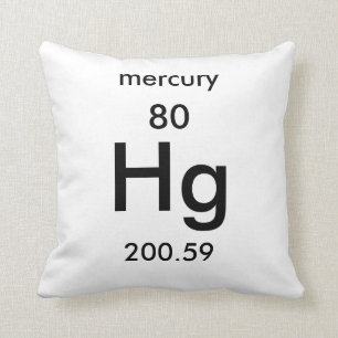 Periodic Table 80 Mercury Pillow