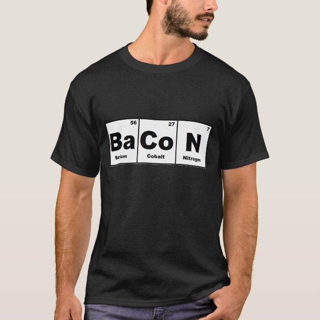 Periodic Table Bacon T-Shirt (Front)