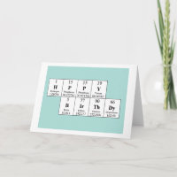 Periodic Table Birthday Card