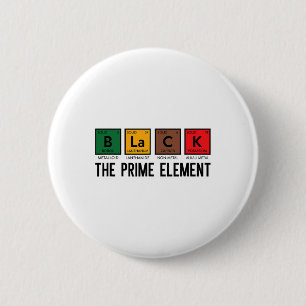 Periodic Table Black The Prime Element Black Histo 6 Cm Round Badge