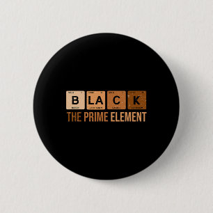 Periodic Table Black The Prime Element Black Histo 6 Cm Round Badge
