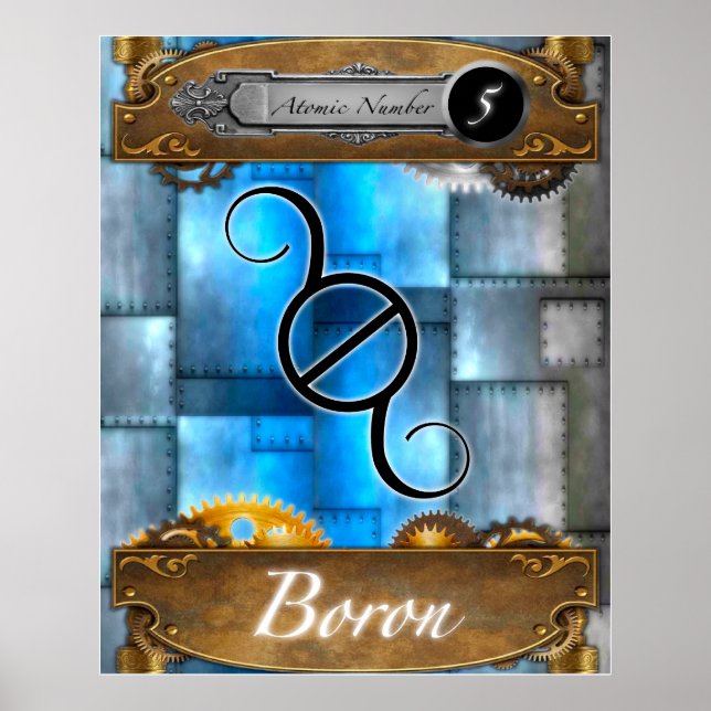 Periodic Table Boron Atomic Number #5 Poster (Front)