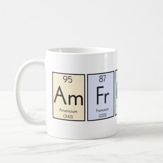 Periodic Table British Element Funny Joke Coffee Mug (Left)