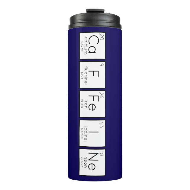 Periodic Table Caffeine Choose A Colour Thermal Tumbler (Front)