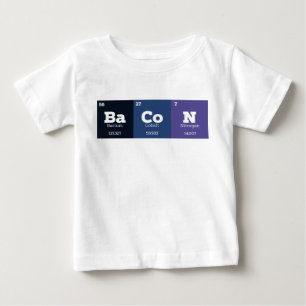 Periodic Table Chemistry Chemical Elements Bacon Baby T-Shirt