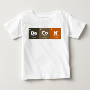 Periodic Table Chemistry Chemical Elements Bacon Baby T-Shirt