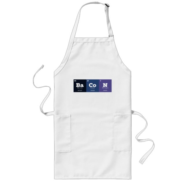 Periodic Table Chemistry Science Nerd Long Apron (Front)