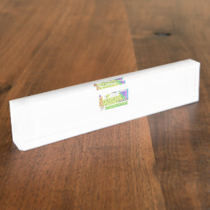 Periodic Table Colour Nameplate