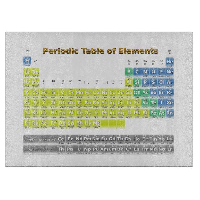 Periodic Table Cutting Board (Front)