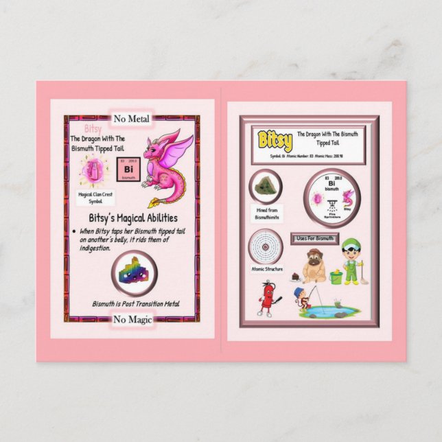 Periodic Table Dragon - Bismuth Card (Front)