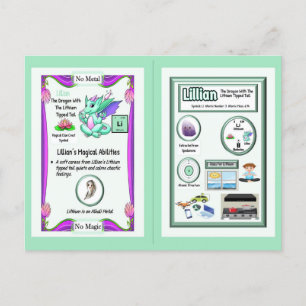 Periodic Table Dragon - Lithium Postcard