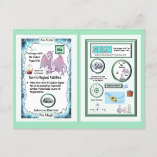 Periodic Table Dragon - Sodium Postcard