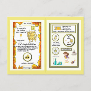 Periodic Table Dragon - Sulphur Postcard