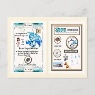 Periodic Table Dragon - Zirconium Postcard