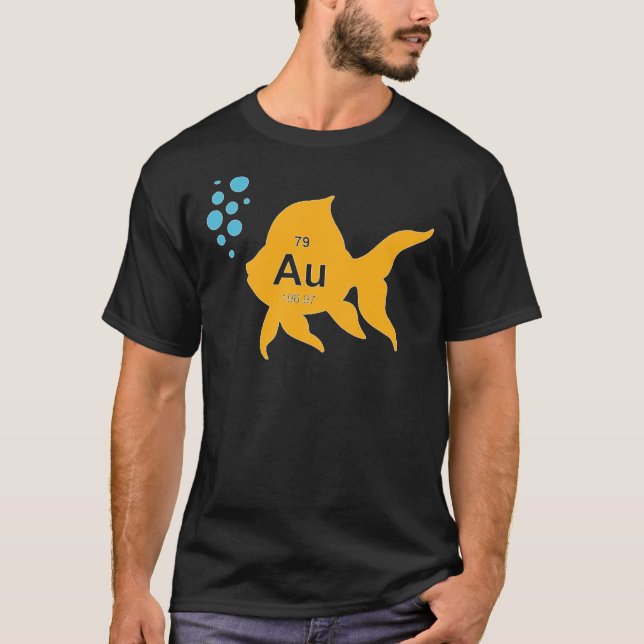 Periodic Table Element Gold Fish T-Shirt (Front)