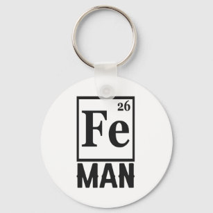 Periodic table Element of a Men Funny Science Gift Key Ring