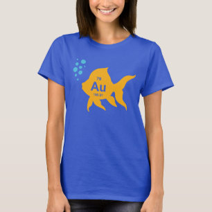 Periodic Table Elemental Gold Fish T-Shirt