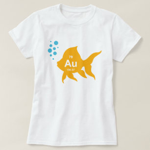 Periodic Table Elemental Gold Fish T-Shirt