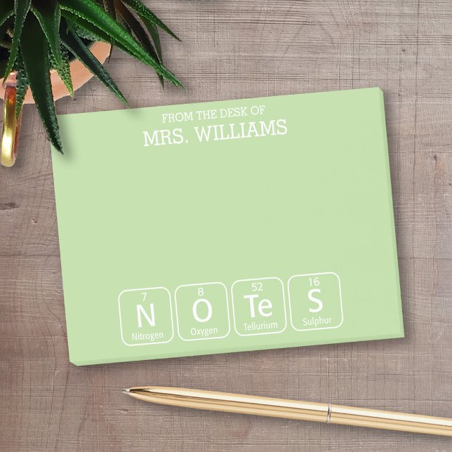Periodic Table Elements Spelling Notes Teacher (Personalized Post-it Notes for Teachers)