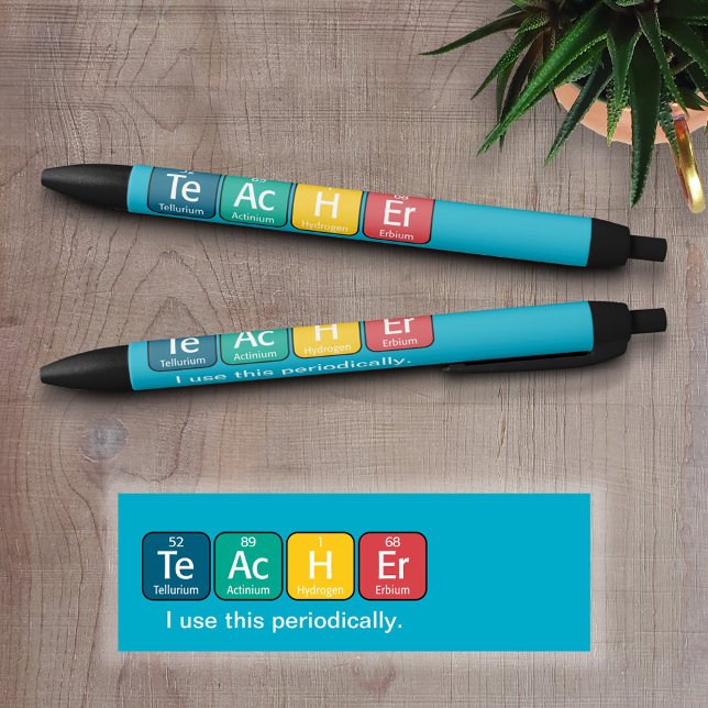 Periodic Table Elements Spelling Teacher Black Ink Pen (Periodic Table of Elements - spelling teacher)