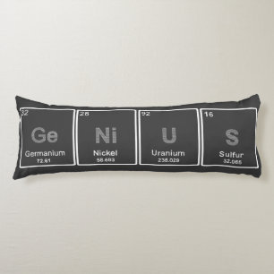 Periodic Table GeNiUS body pillow
