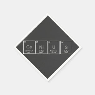Periodic table GeNiUS cocktail napkin