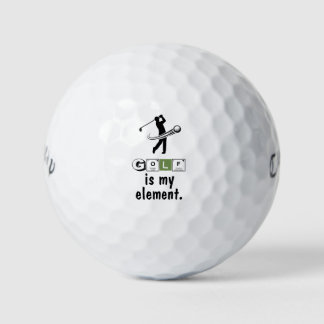 Periodic Table 'Golf Is My Element' Science Humor Golf Balls