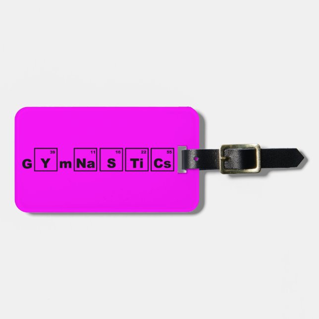 Periodic Table Gymnastics Luggage Tag (Front Horizontal)
