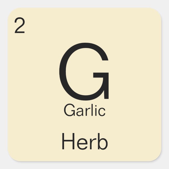 Periodic Table Herb & Spice Label (Front)