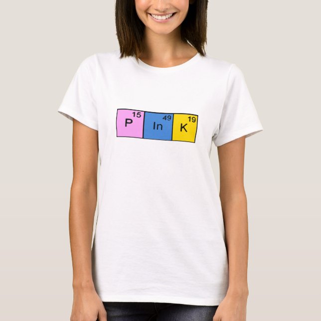 periodic table humor pink funny women's fashion T-Shirt (Front)