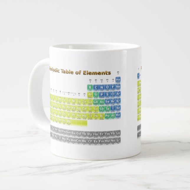 Periodic Table Large Coffee Mug (Front Left)
