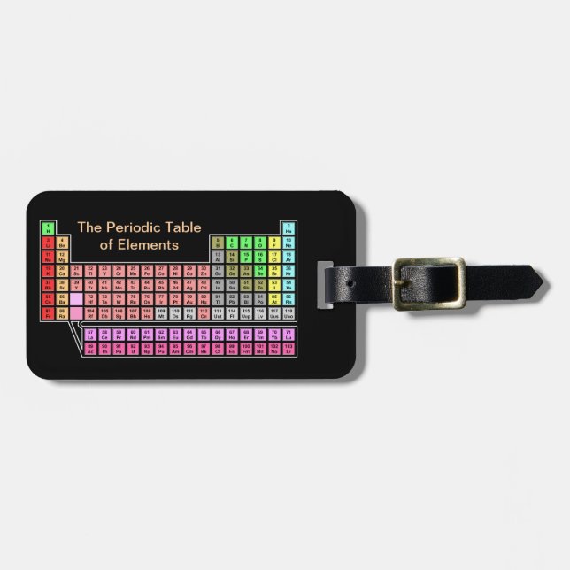 Periodic Table Luggage Tag (Front Horizontal)