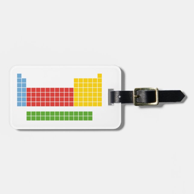 Periodic table luggage tag (Front Horizontal)