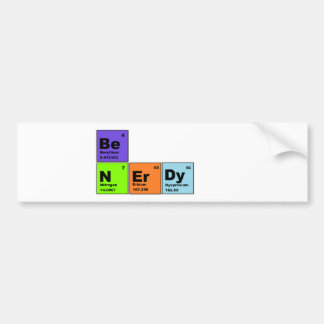 Periodic Table Nerdy Products Bumper Sticker