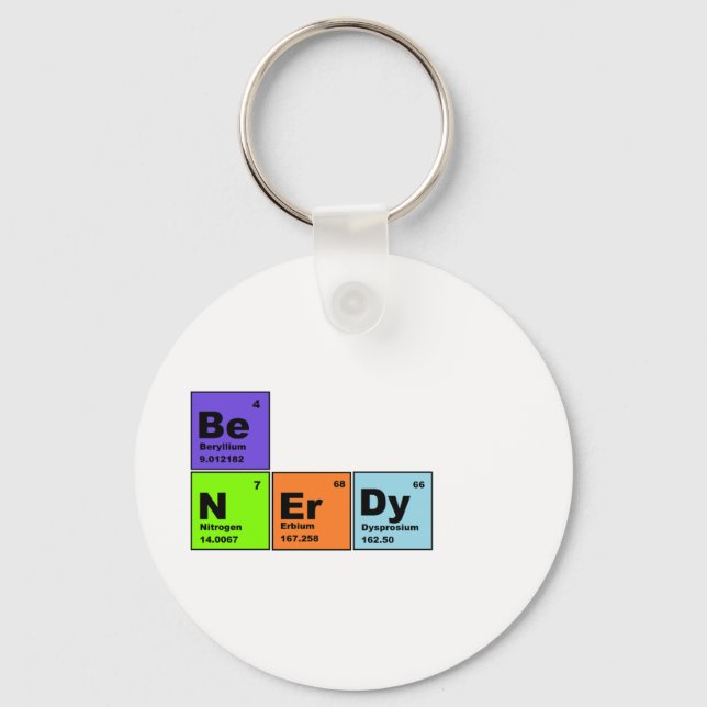 Periodic Table Nerdy Products Key Ring (Front)