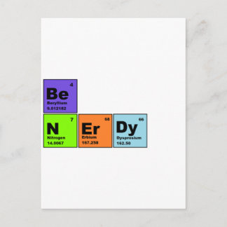 Periodic Table Nerdy Products Postcard