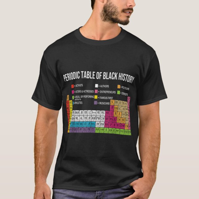 Periodic Table Of Black History, African T-Shirt (Front)